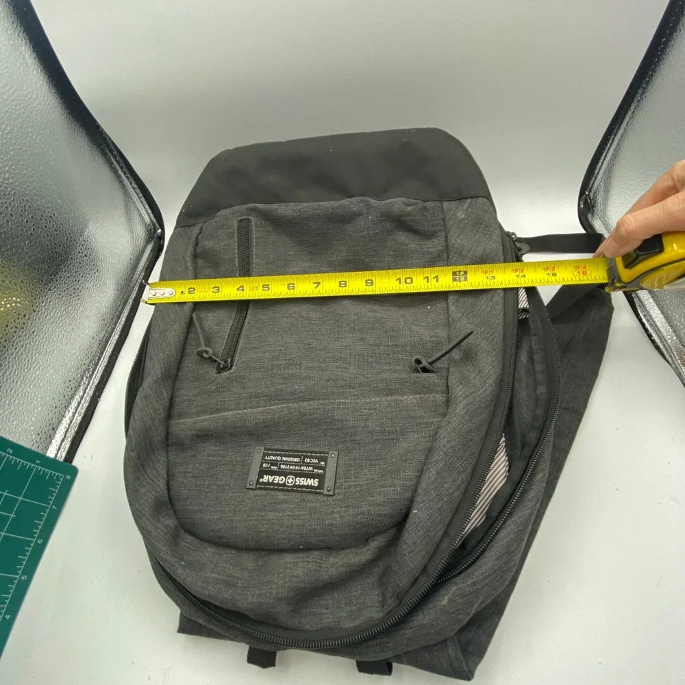 SwissGear Backpack Gray Heather Black Laptop Bag Travel School Work Everyday